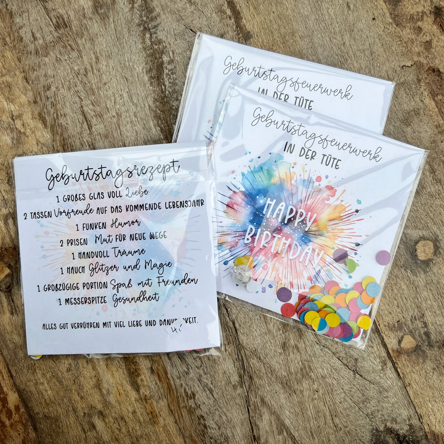 Geburtstagsfeuerwerk in der Tüte