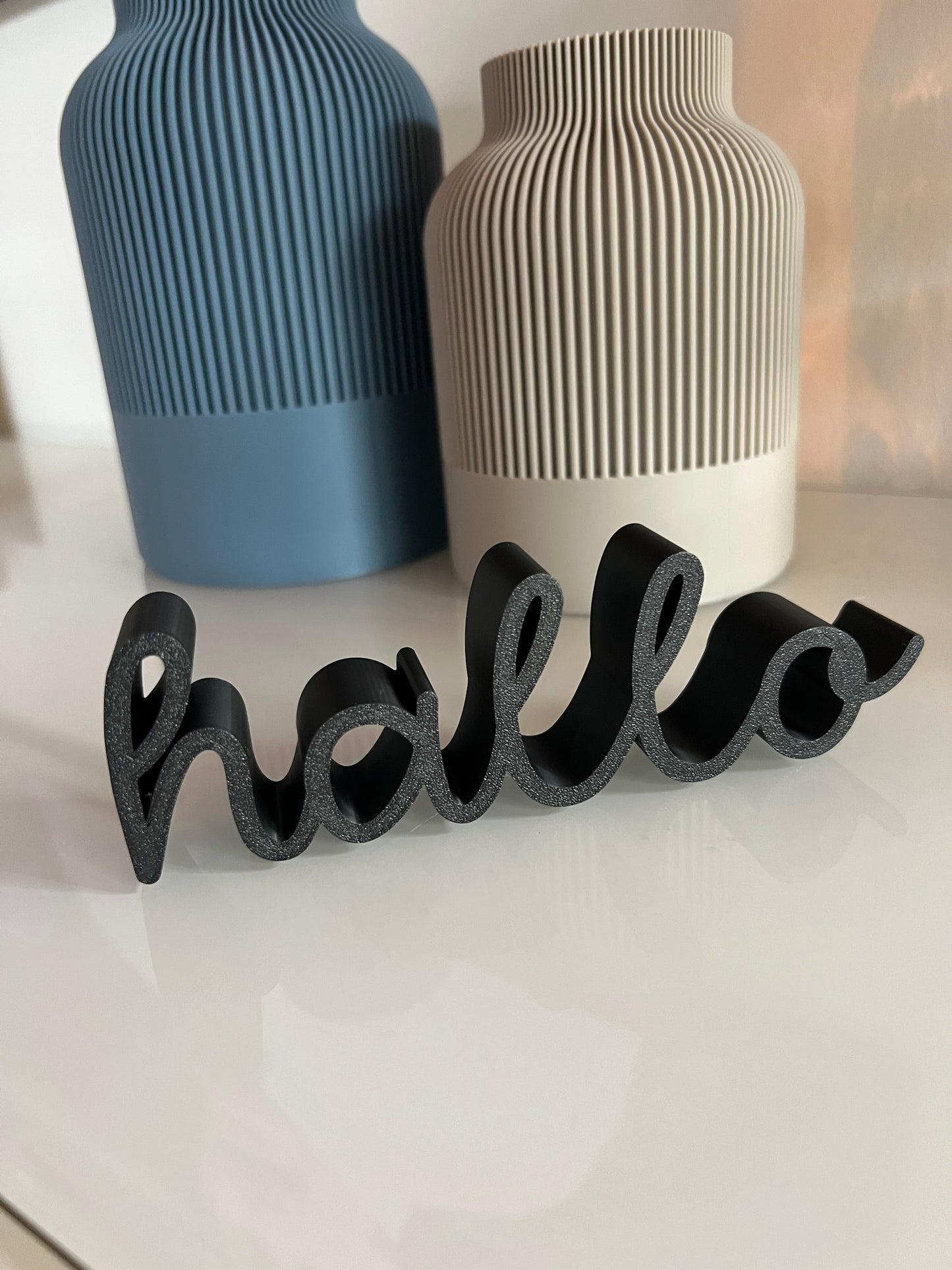 Hallo Deko Schriftzug in 3D