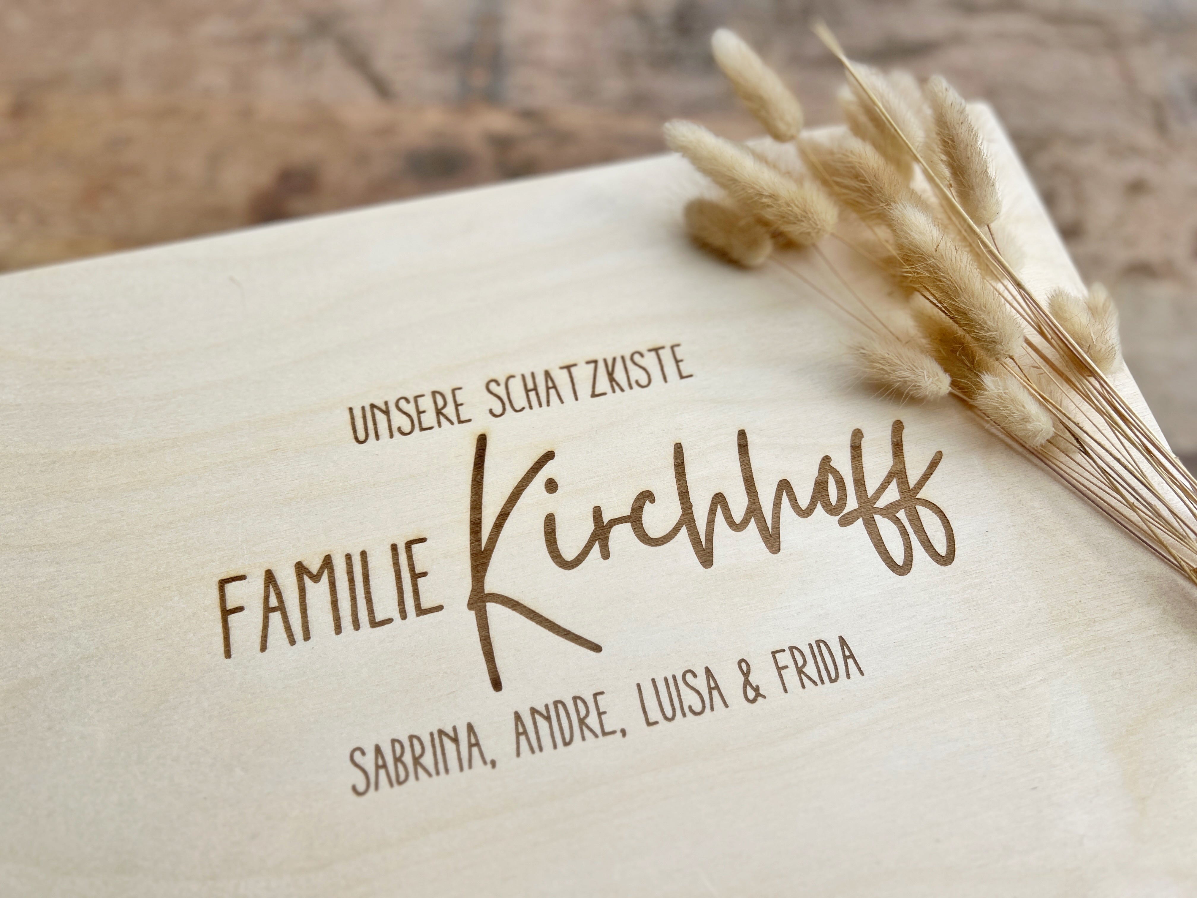 Schatzkiste zur Hochzeit / Familienkiste Perlbude