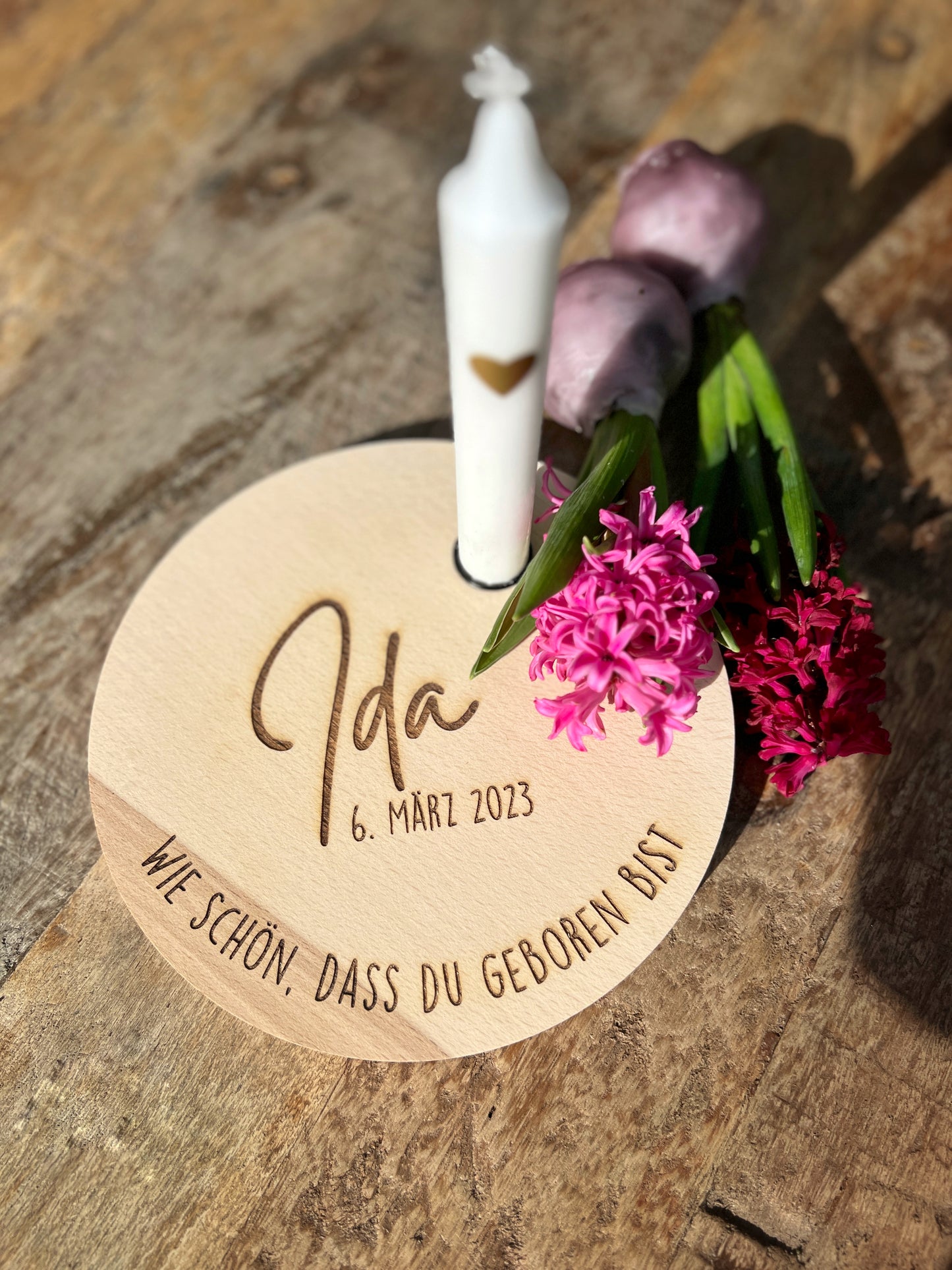 Geburtstagsbrett mit Gravur